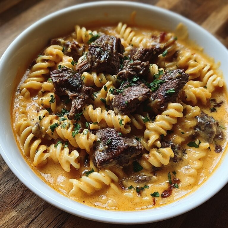 Creamy Honey Buffalo Steak Pasta Bake Recipe