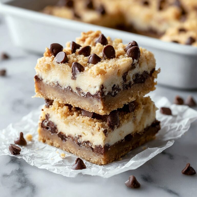 Peanut Butter Chocolate Chip Cookie Cheesecake Bars Recipe