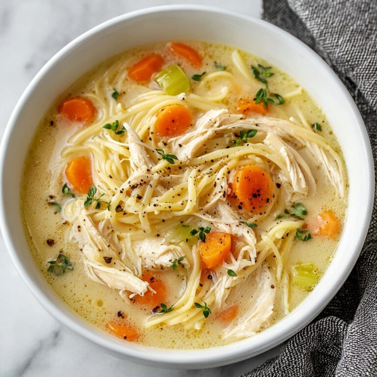 Creamy Lemon Chicken Noodle Soup Recipe