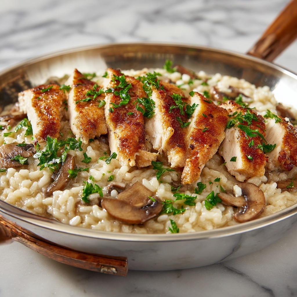 Creamy Mushroom Chicken and Rice Recipe - Recipe Image