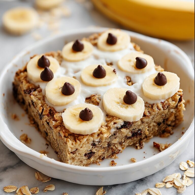 Baked Banana Chocolate Chip Oatmeal Recipe
