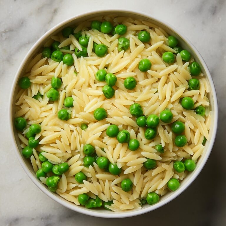 Creamy Parmesan Orzo with Peas Recipe