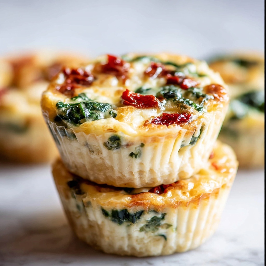 Egg White Bites with Sun-Dried Tomatoes, Spinach, and Bell Peppers Recipe - Recipe Image