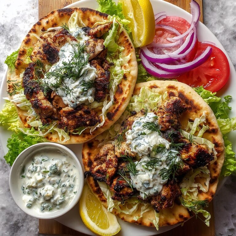 Mediterranean Chicken Gyros with Creamy Feta Tzatziki Recipe