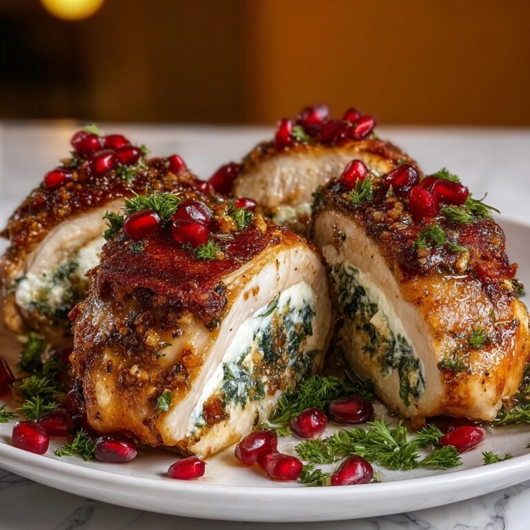 Ricotta Pomegranate Stuffed Chicken Recipe
