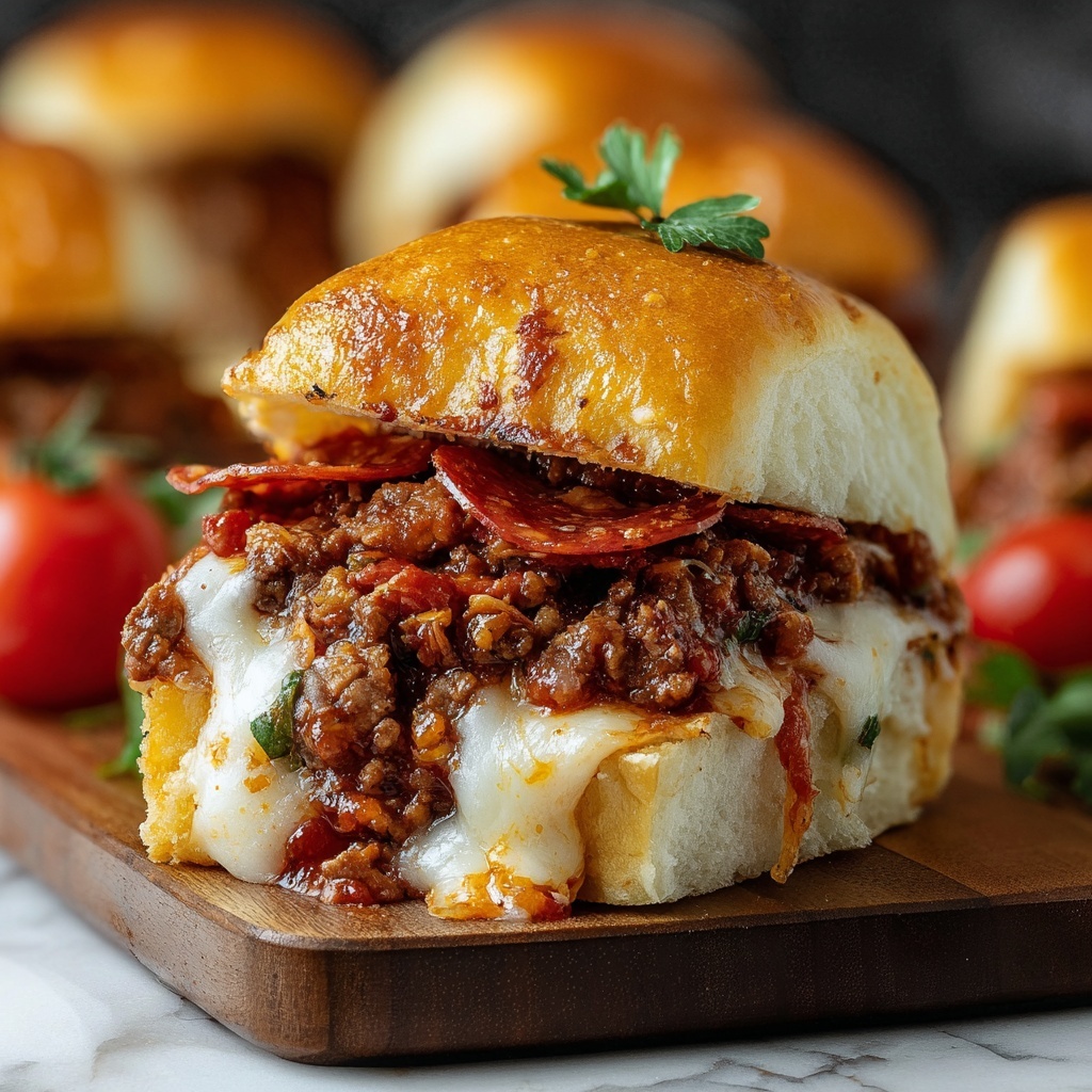 Pepperoni Pizza Sloppy Joes Recipe - Recipe Image