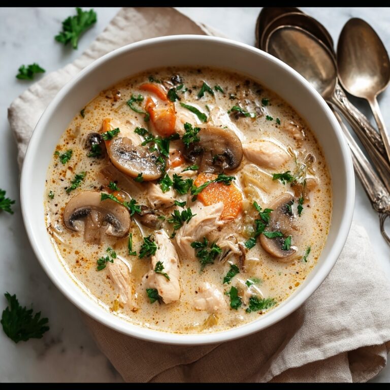 Easy Slow Cooker Chicken and Mushroom Soup Recipe