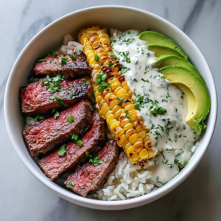 Steak, Avocado & Roasted Corn Bowl Recipe