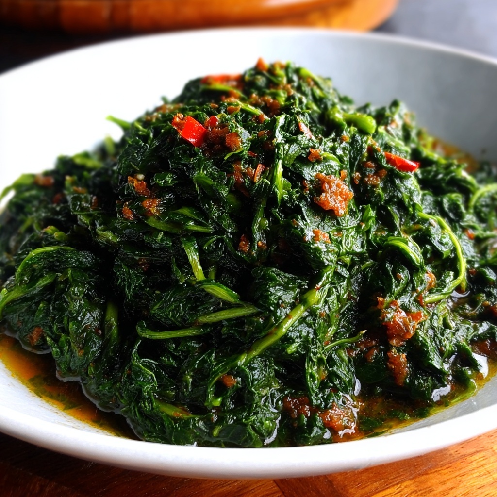 Pumpkin Leaves with Peanut Butter: A Savory Delight Recipe - Recipe Image