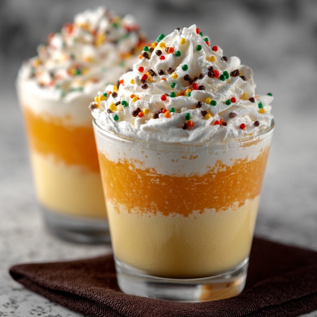 American Candy Corn Milkshake: A Sweet Fall Treat! Recipe - Recipe Image