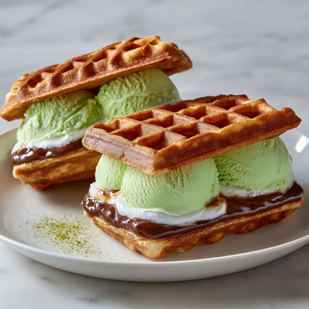 Matcha Red Bean Ice Cream Sandwiches Recipe - Recipe Image