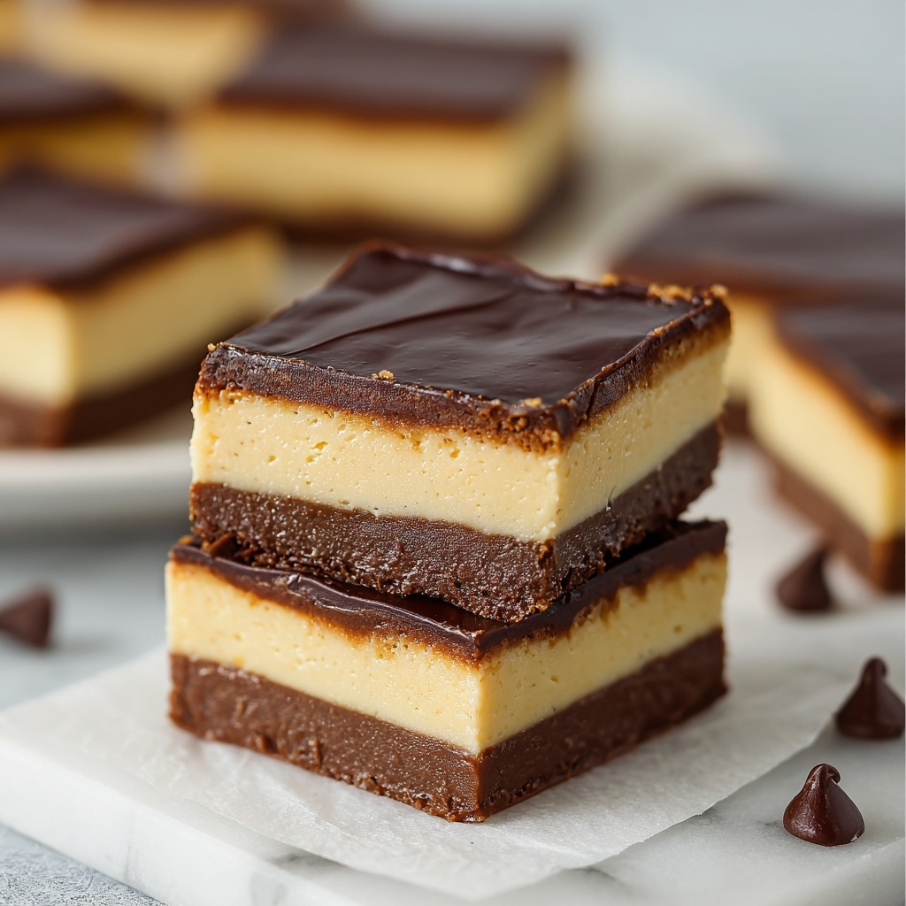 No-Bake Peanut Butter Buckeye Bars Recipe - Recipe Image