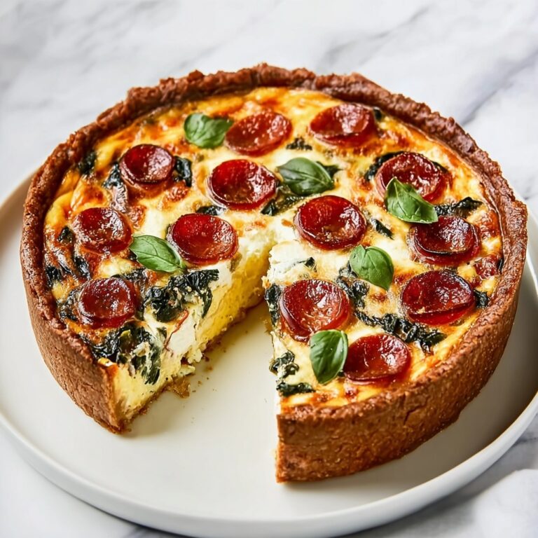Pepperoni Pizza Quiche Recipe