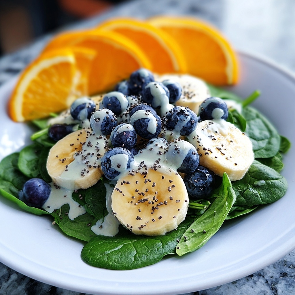 Blueberry Spinach Salad with Orange Poppy Seed Dressing Recipe - Recipe Image