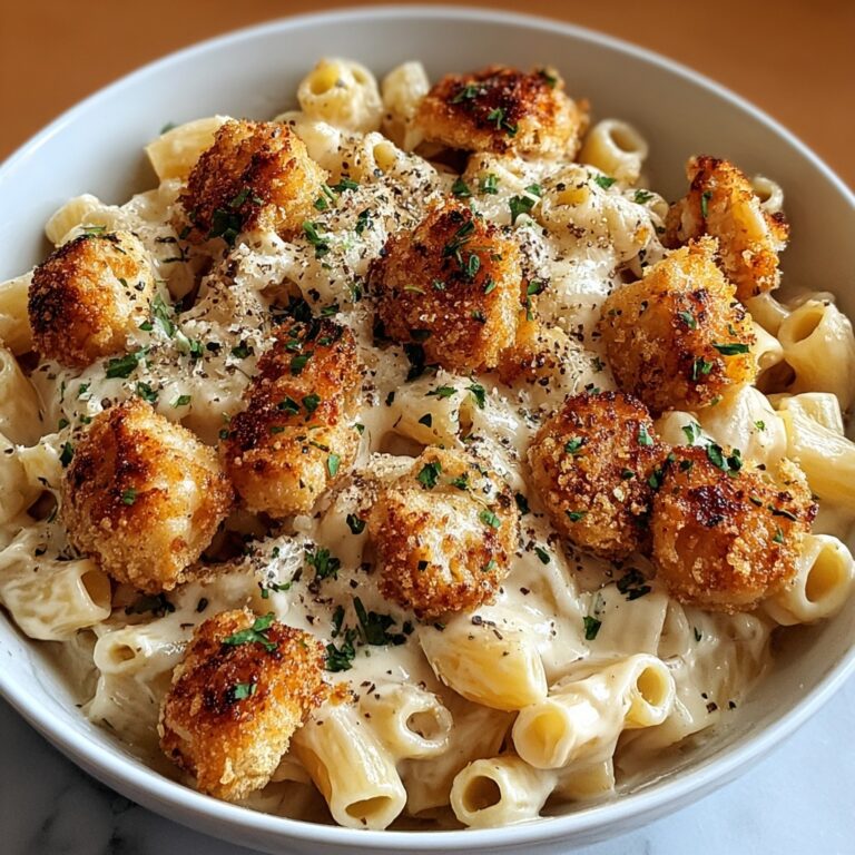 Cheesy Garlic Butter Chicken Bites with Creamy Parmesan Pasta Recipe