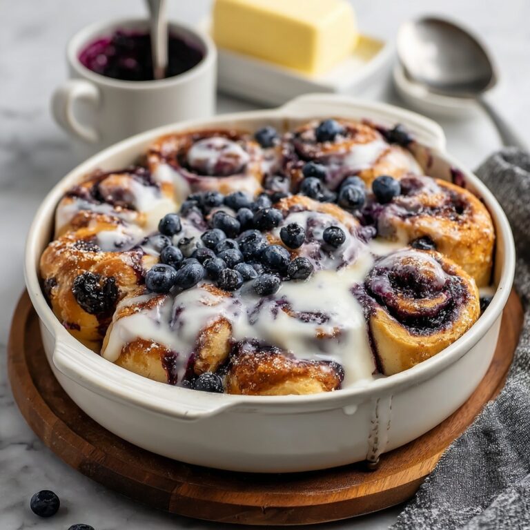 Blueberry Cinnamon Roll Casserole Recipe