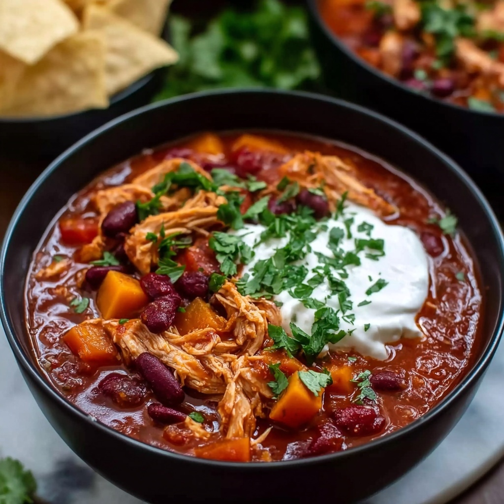 Slow Cooker Chicken and Sweet Potato Chili Recipe - Recipe Image