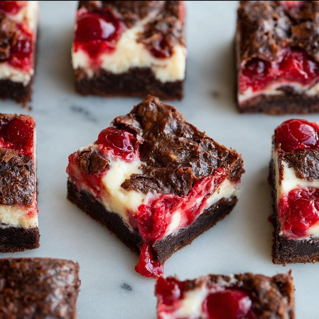 Cherry Cheesecake Brownies Recipe - Recipe Image