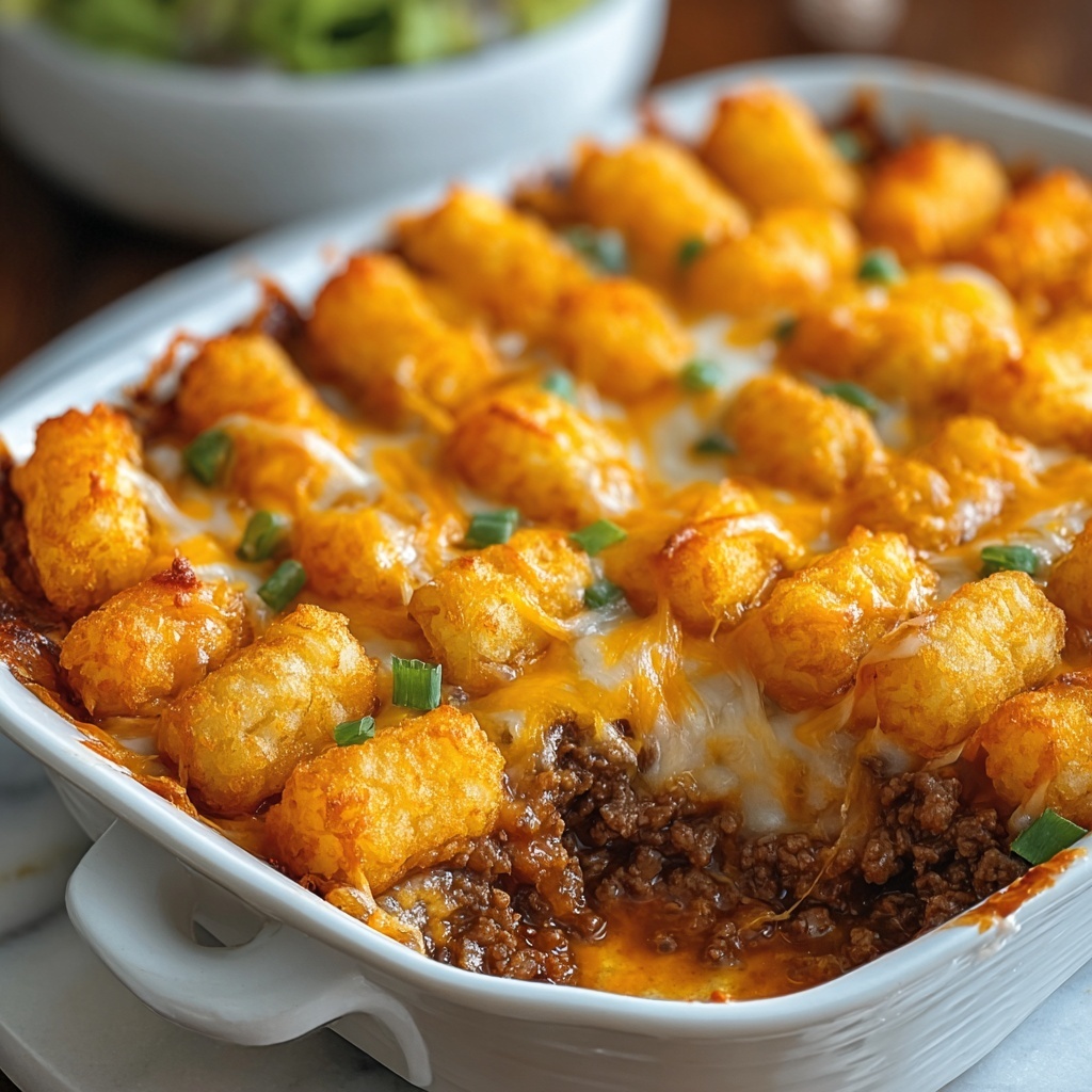 Tater Tot Casserole with Ground Beef Recipe - Recipe Image