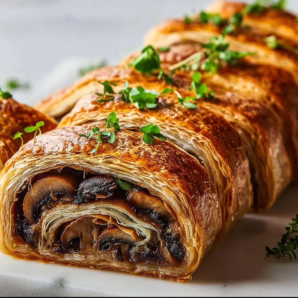 Irresistible Vegetarian Mushroom Wellington for Festive Feasts Recipe - Recipe Image