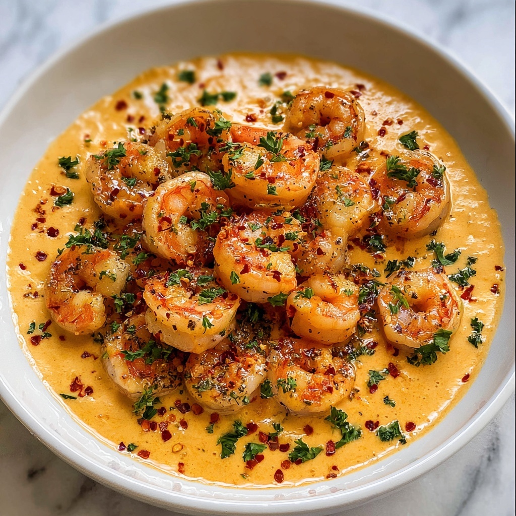 Succulent Shrimp in Creamy Garlic-Paprika Sauce Recipe - Recipe Image