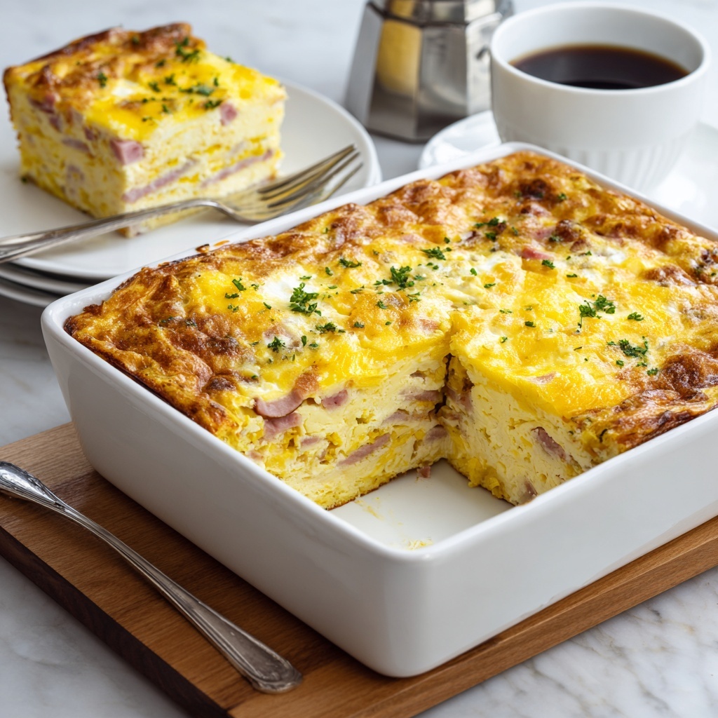 Easy Denver Omelet Hash Brown Casserole Recipe - Recipe Image