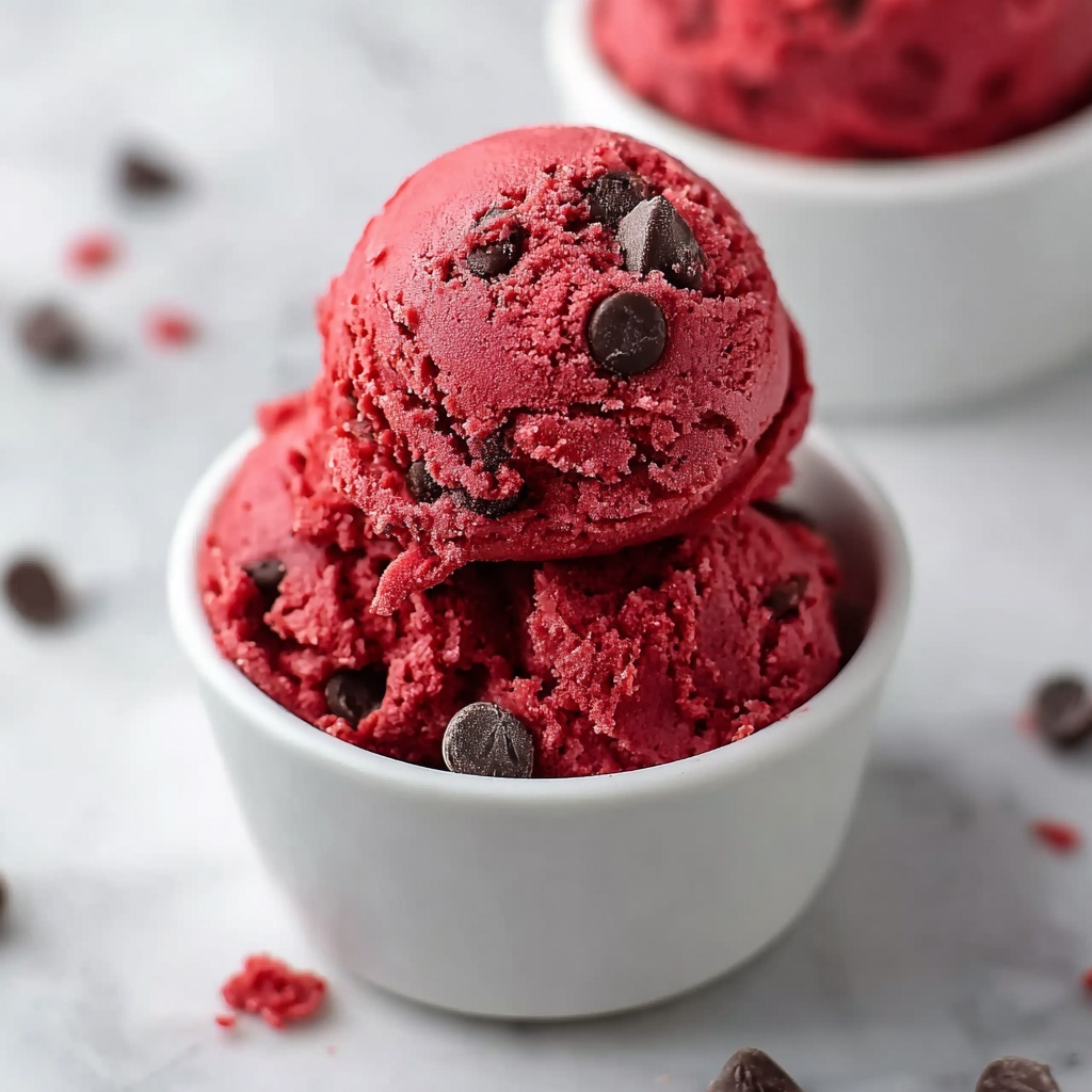 Edible Red Velvet Cookie Dough Recipe - Recipe Image