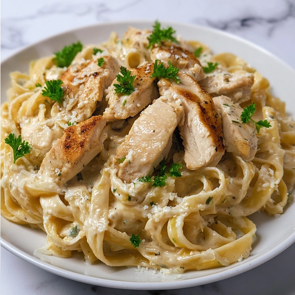 Healthy Chicken Alfredo with Cauliflower Sauce Recipe - Recipe Image