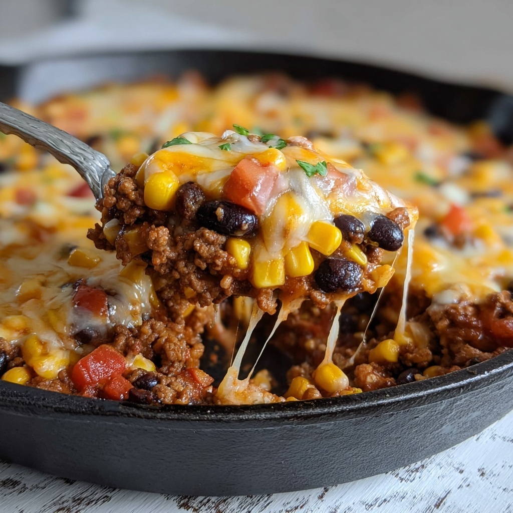 Beef Enchilada Skillet Recipe - Recipe Image