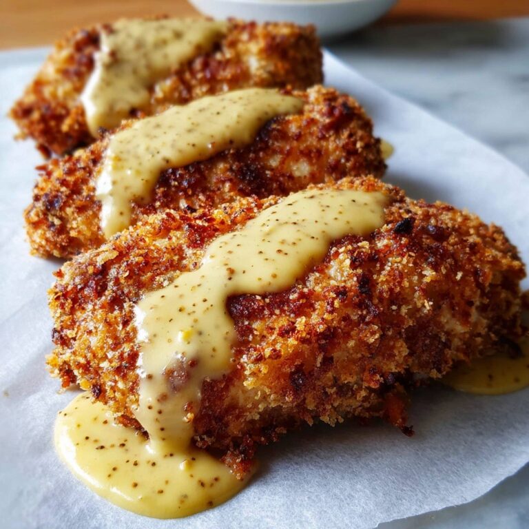 Pretzel Chicken with Mustard Cheddar Sauce Recipe