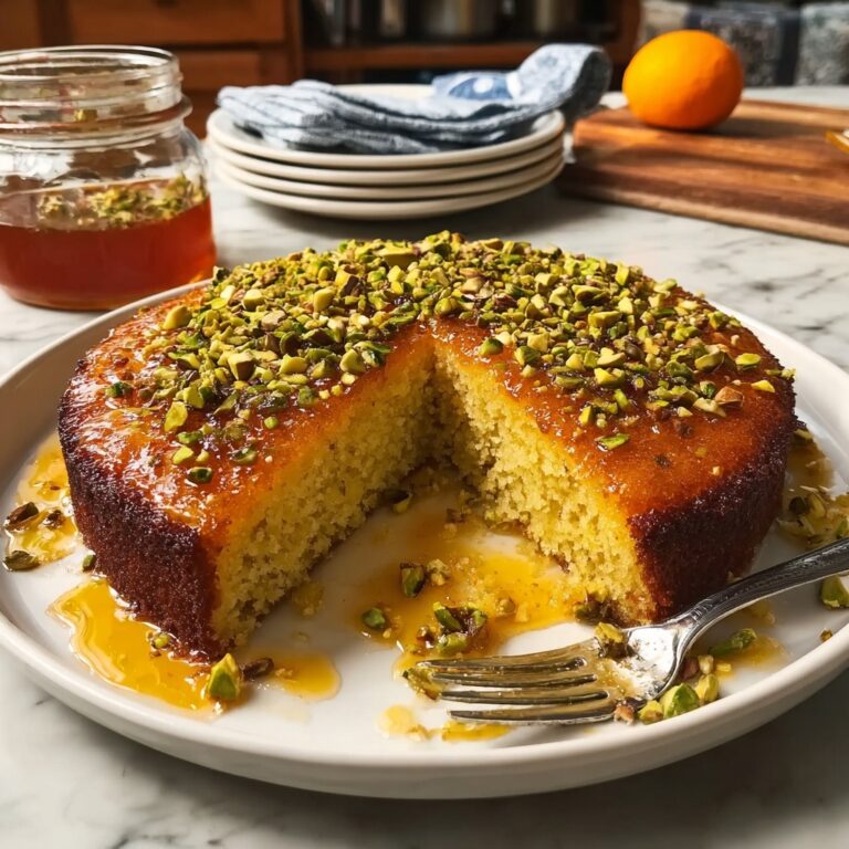 Orange Blossom and Pistachio Cake with Saffron Syrup Recipe