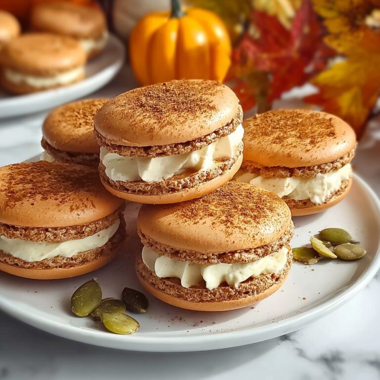 Pumpkin Spice Macarons with Cream Cheese Filling Recipe