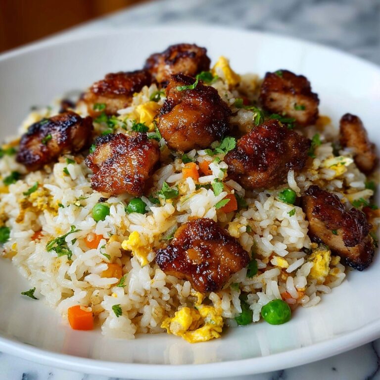 High Protein Crispy Garlic Chicken Fried Rice Delight Recipe