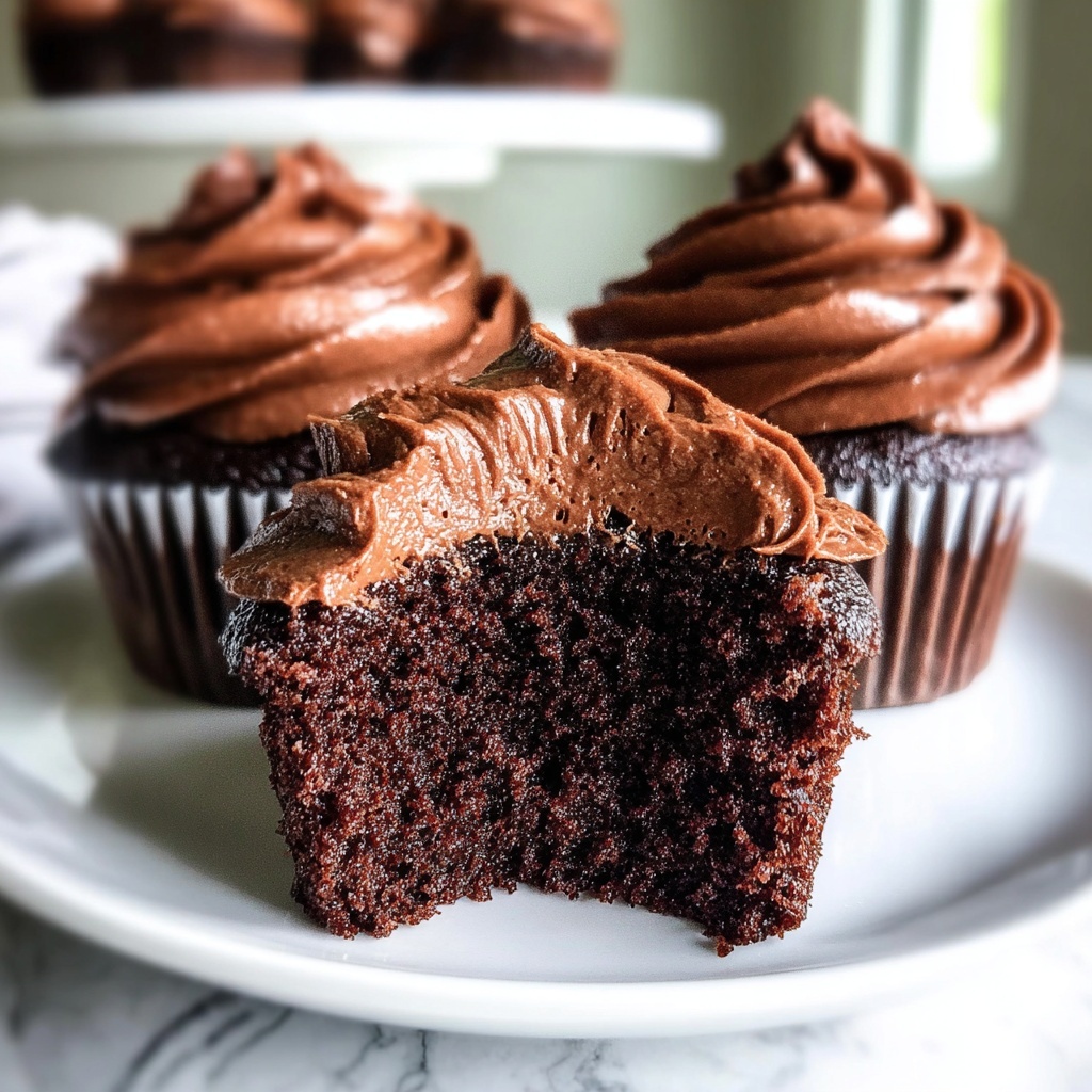 Homemade Moist Chocolate Cupcakes Recipe - Recipe Image
