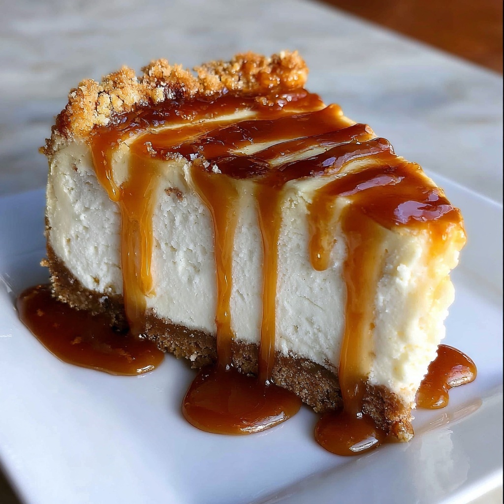 No Bake Salted Caramel Cheesecake Recipe for Sweet Bliss Recipe - Recipe Image