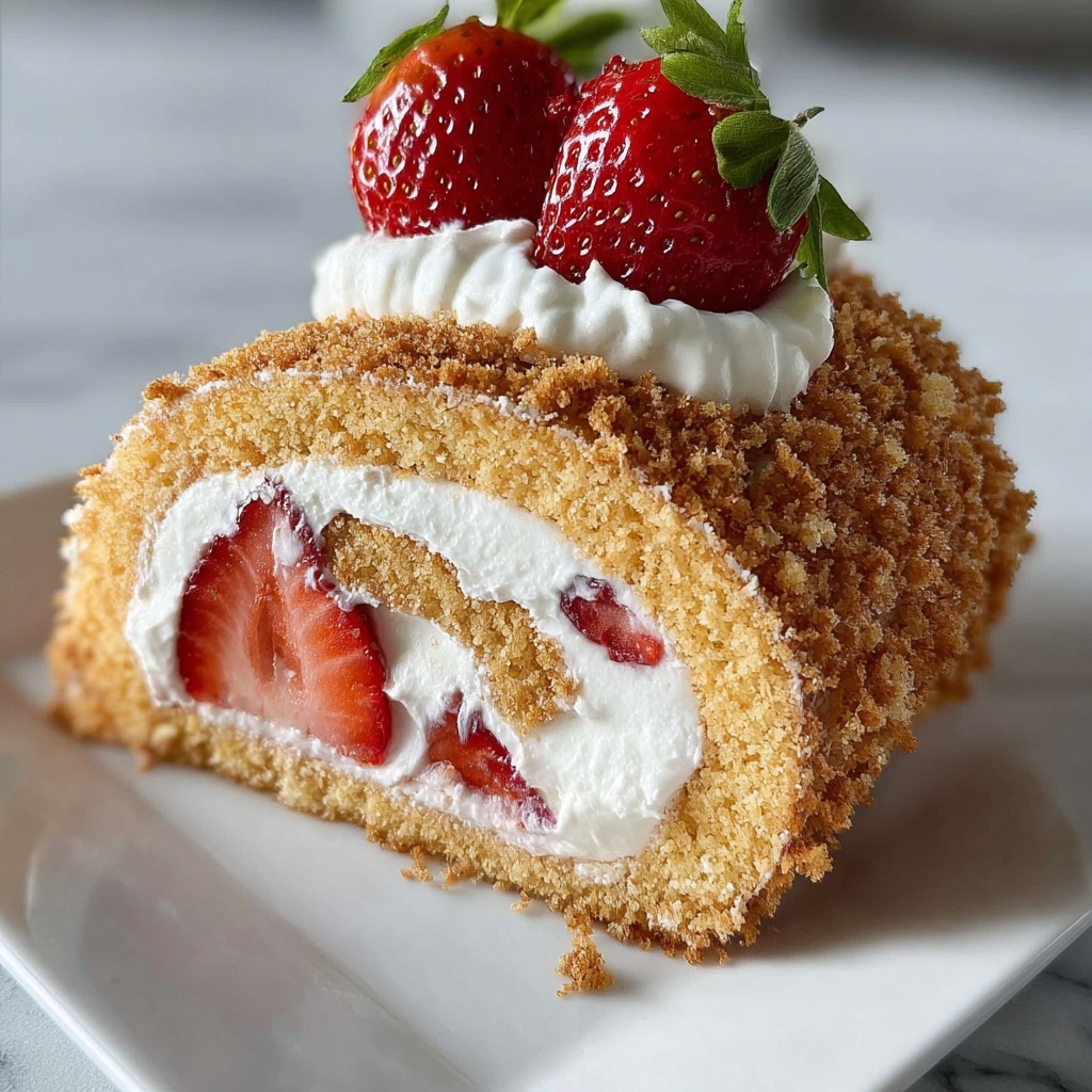 Strawberries Cream Cake Roll for Sweet Memories Recipe - Recipe Image