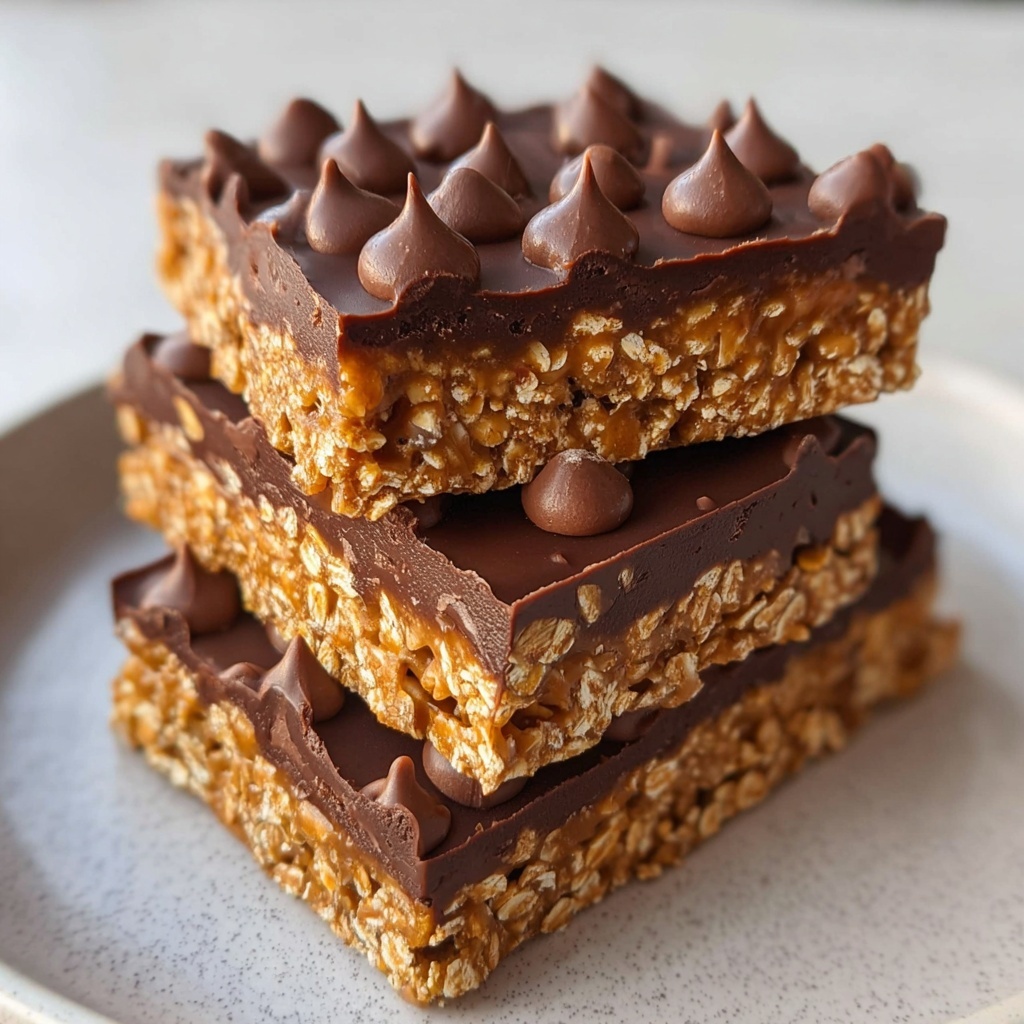 No Bake Chocolate Oat Squares Recipe: 5-Minute Comfort Treat Recipe - Recipe Image