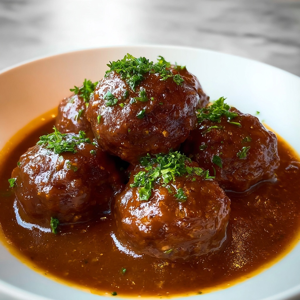 Delicious Salisbury Meatballs: A Comforting Family Classic Recipe - Recipe Image