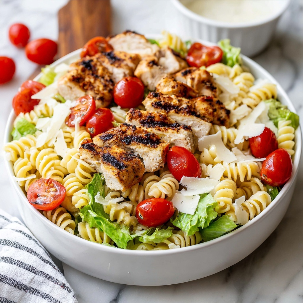 Chicken Caesar Pasta Salad Recipe - Recipe Image