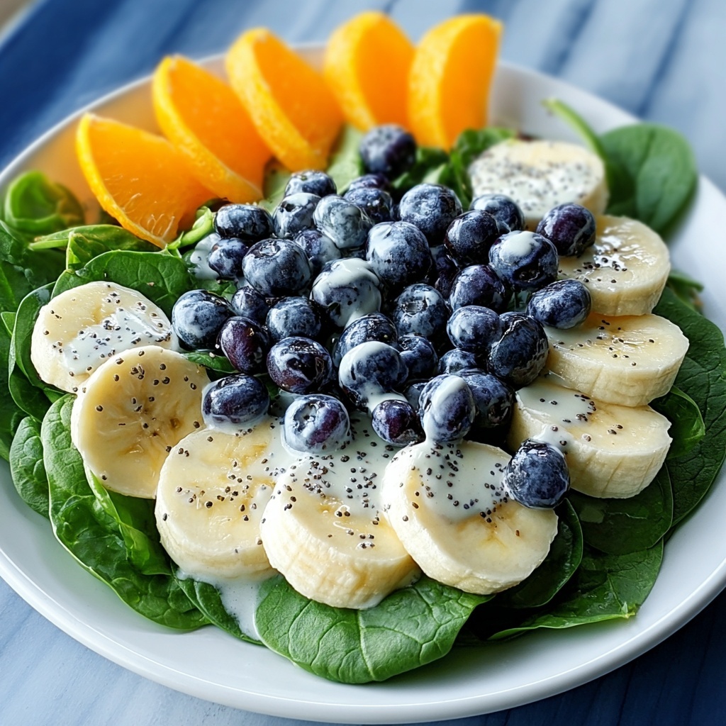Blueberry Spinach Salad with Orange Poppy Seed Dressing Recipe - Recipe Image