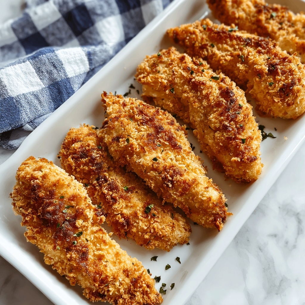 Crispy Parmesan Ranch Chicken Tenders Recipe - Recipe Image