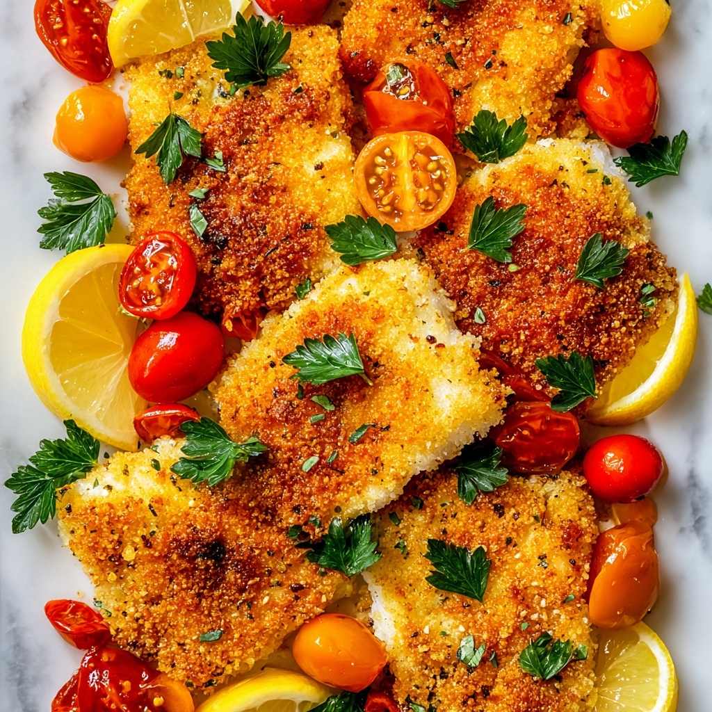 Everything Bagel Panko Baked Cod with Cherry Tomatoes Recipe - Recipe Image