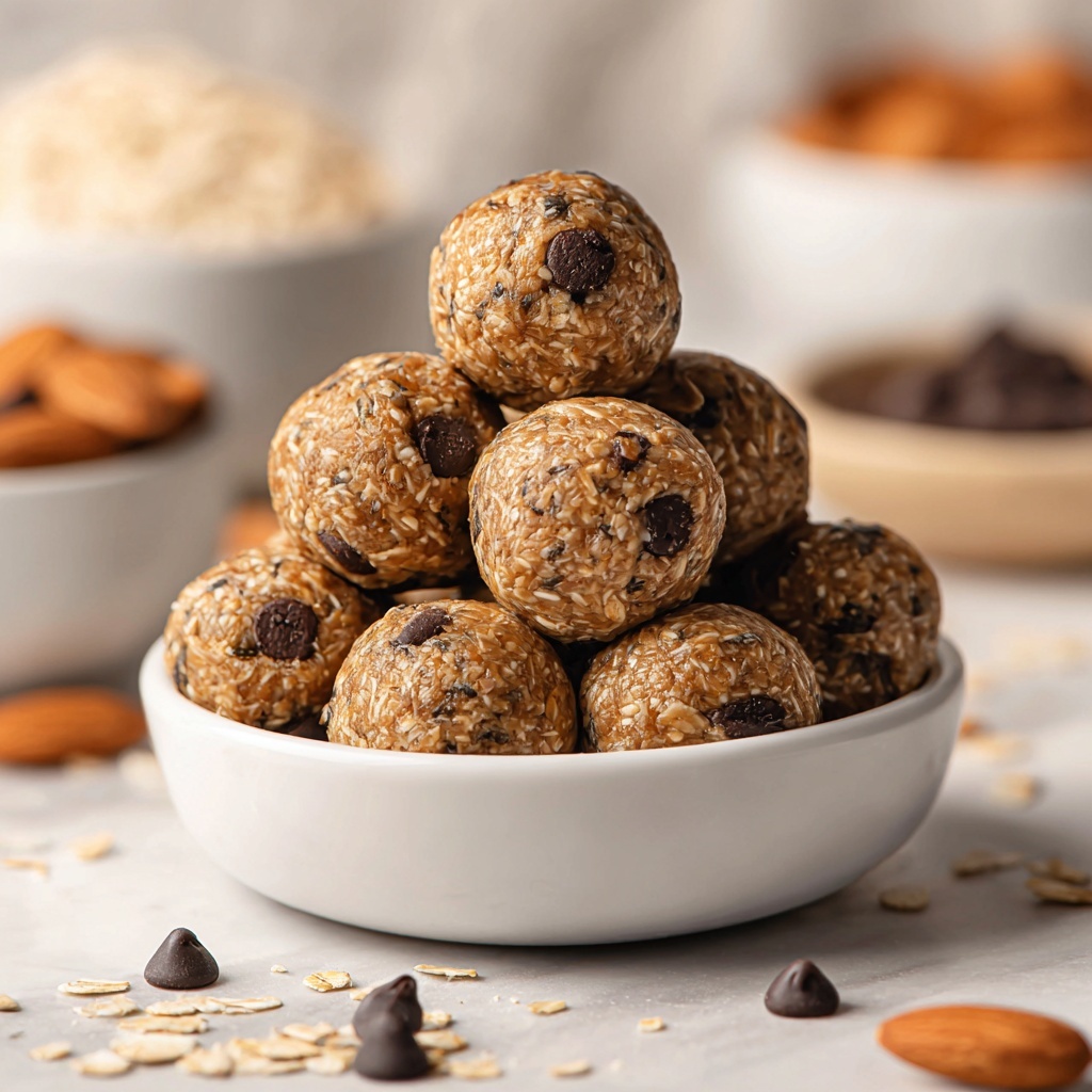 No Bake Chocolate Chip Cookie Balls Recipe - Recipe Image