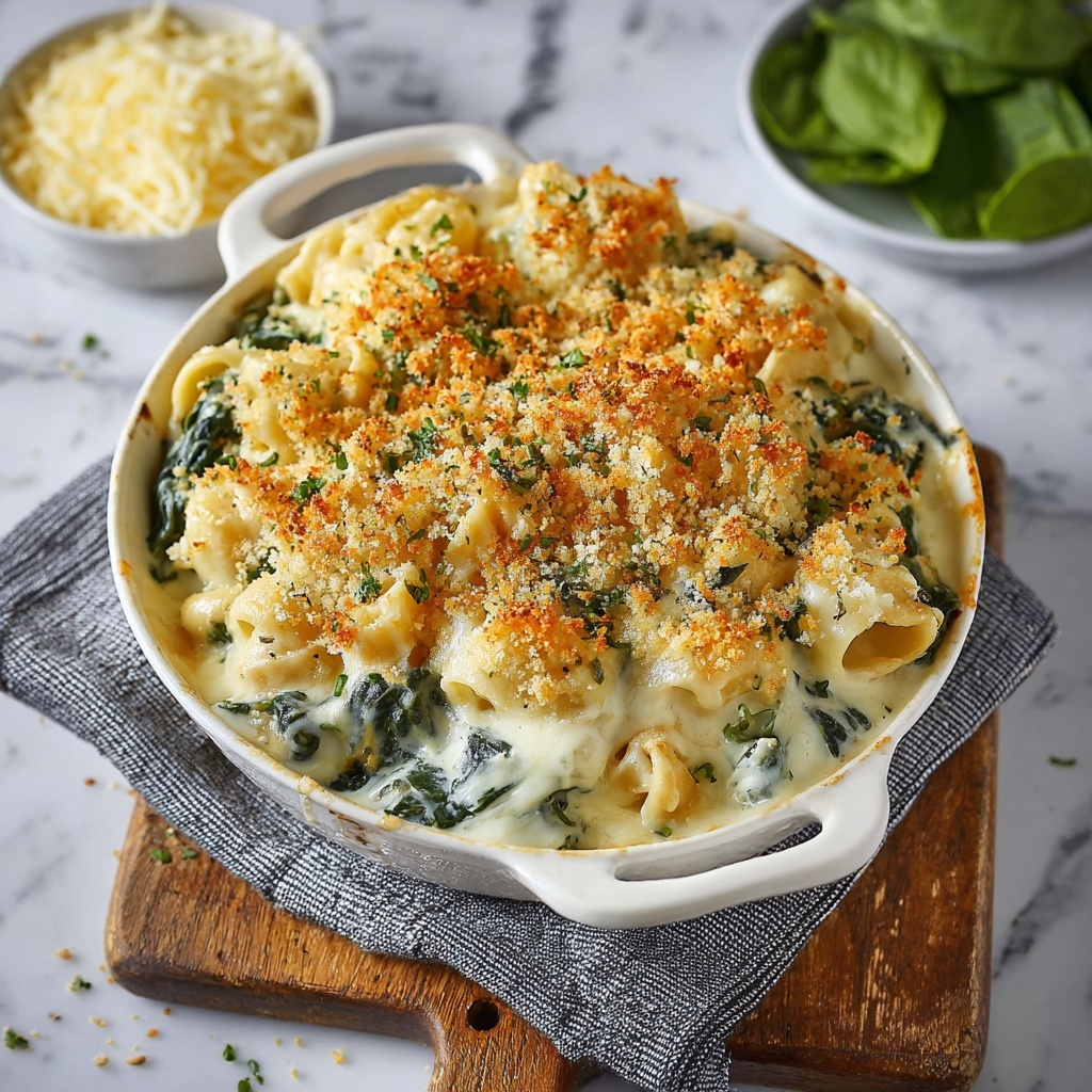 Spinach Artichoke Mac and Cheese Recipe - Recipe Image