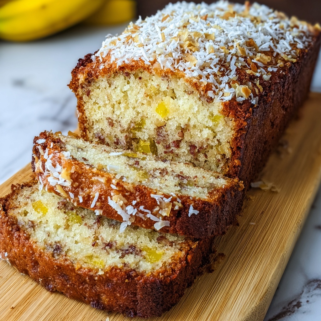 Coconut Pineapple Banana Bread Recipe - Recipe Image