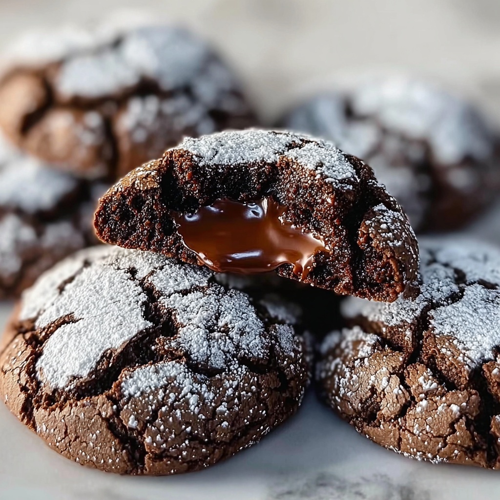 Decadent Chocolate Crinkle Blossom Cookies Recipe - Recipe Image