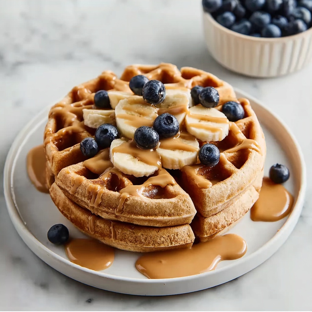 Peanut Butter Waffles Recipe - Recipe Image