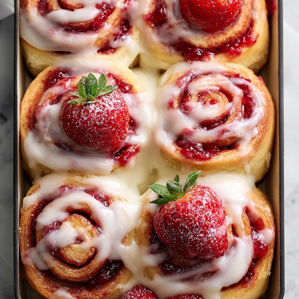 Strawberry Cheesecake Cinnabon Rolls Recipe - Recipe Image
