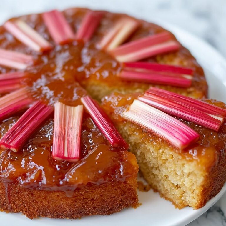 Easiest Rhubarb Upside Down Cake Recipe