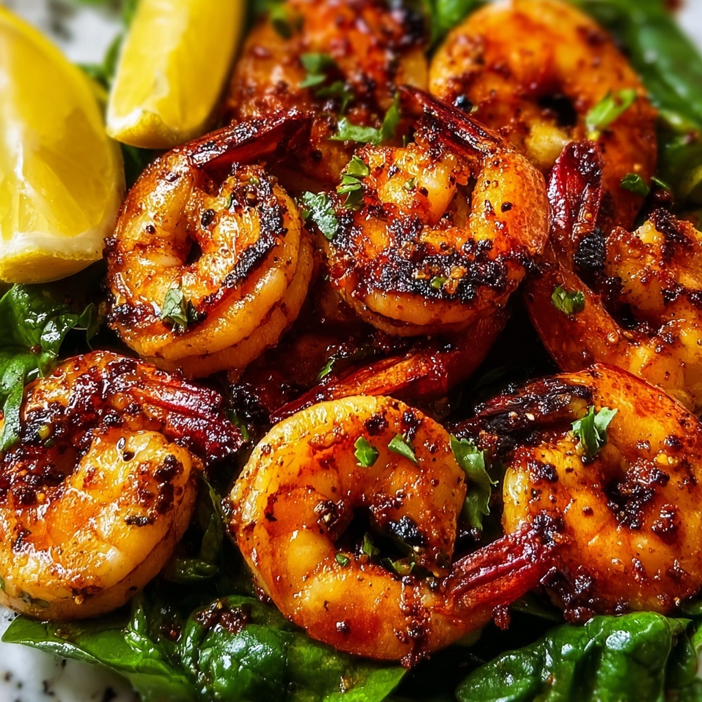 Hot Honey Blackened Shrimp Caesar Salad Recipe - Recipe Image